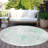 Machine Washable Indoor/Outdoor Xhevrie Mint Rug-1968333487