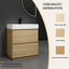 Ensemble de meuble-lavabo simple 30 po avec plateau en résine Jalyla-369754005