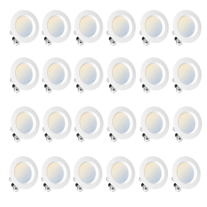 4'' White LED Smart Recessed Lighting Kit with Voice Control