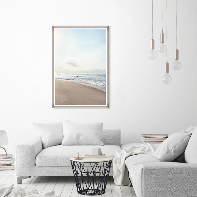 Promises, White, 58" H x 40" W, Glass Frame