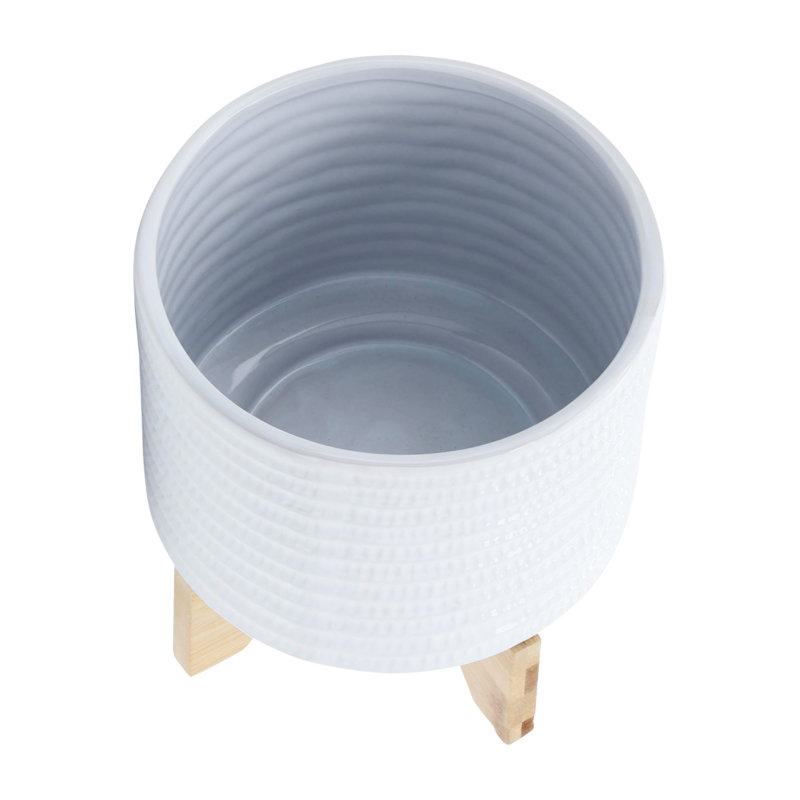 8" Textured Planter W/ Stand