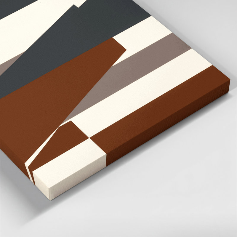 Minimalisme 6, art mural sur toile brune, H 8 po x l 10 po