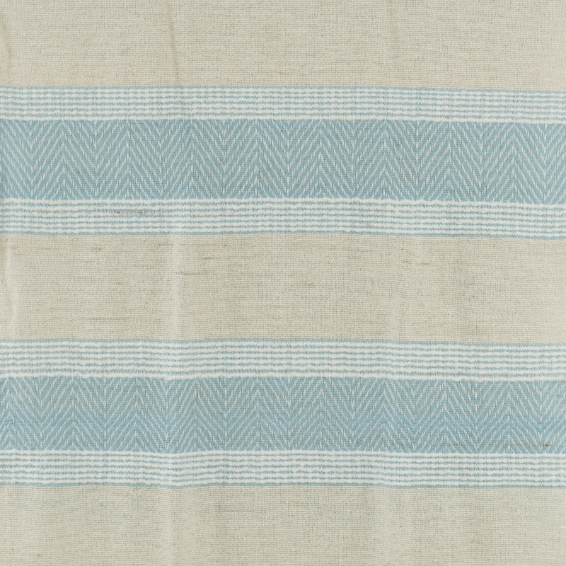 Jeté en coton, Aqua / brun