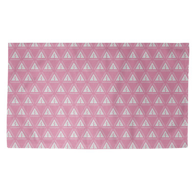 Tapis rose minimaliste classique à motif d'arbres Barbra