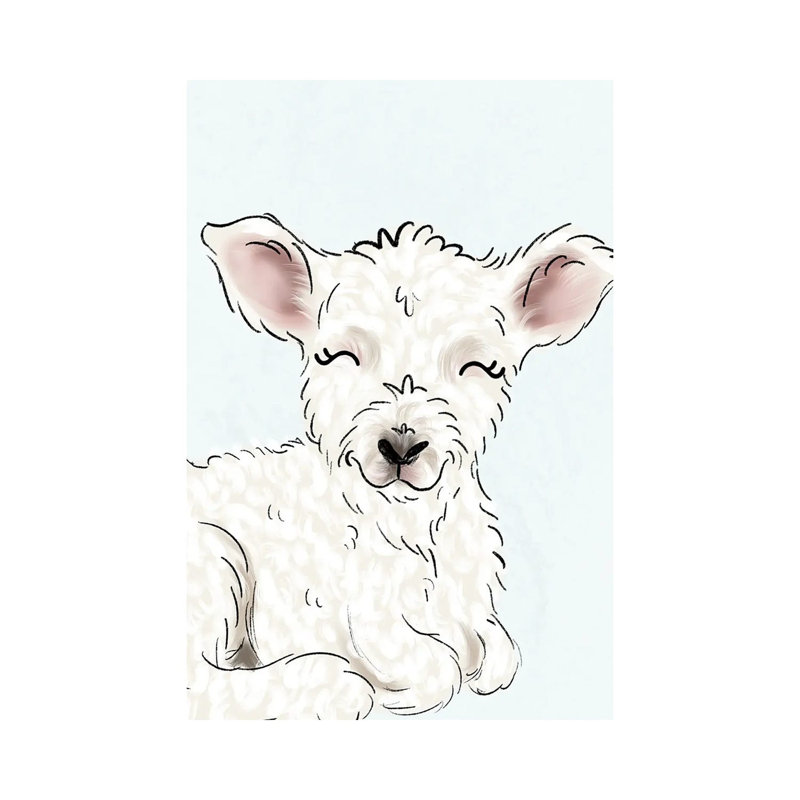 Little Lamb by Katie Bryant - Wrapped Canvas Gallery-Wrapped Canvas Giclée, 66.04 cm H x 45.72 cm W x 3.175 cm D