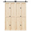 Ensemble de quincaillerie pour porte coulissante Vidaxl - acier - noir-113269290