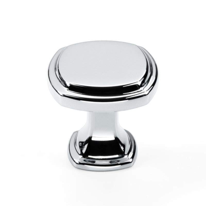 Poignée carrée 1 1/10 po New Collection, Chrome poli