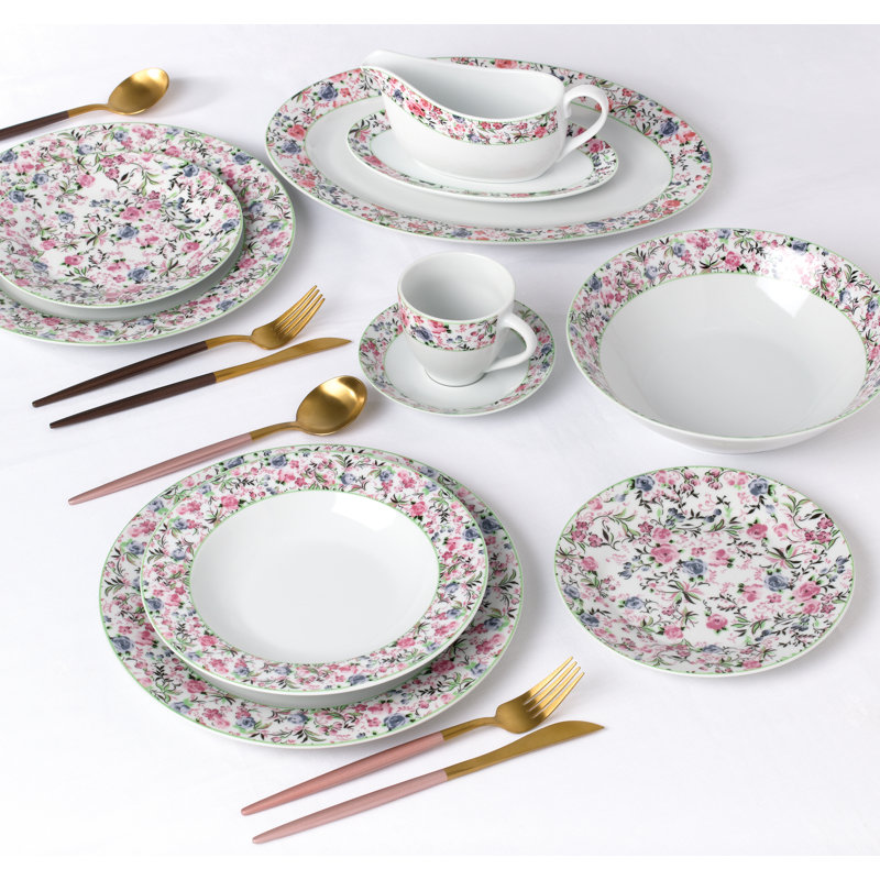 Waterside 35pc Bloomsbury Porcelain Dinner Set