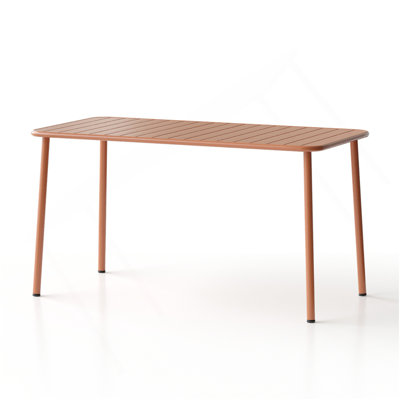 Sella Long Table Outdoor (Red)Dining Table Villa Courtyard Balcony Table Outdoor Leisure Table Simple Garden Waterproof Table