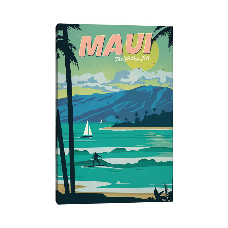Maui - impression sur toile tendue, H 60 po x l 40po x P 1,5 po