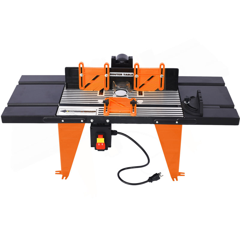 Electric Benchtop Router Table Wood Working Tool,Black,Orange Color