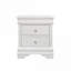 Table de chevet contemporaine blanche métallique avec quincaillerie en cristal