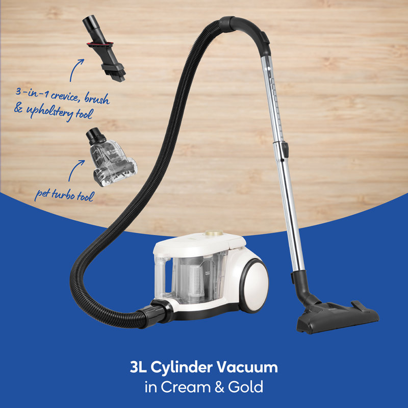 Russell Hobbs® RHCV5601CG 3L Cylinder Vacuum, Cream/Gold