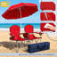 Chaise d'extérieur à double siège avec parasol-132933800