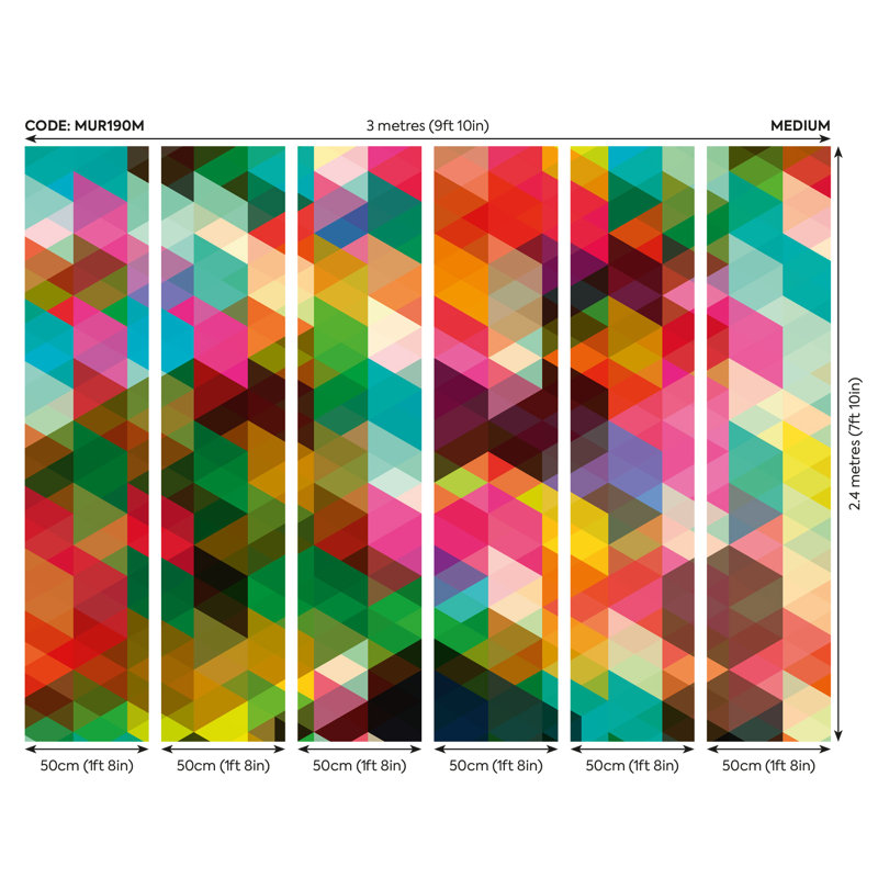 Abbotsun Matte Wall Mural, 240cm L x 300cm W