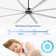 96"  Ceiling Fan With Light And Remote Control, 6-Speed Noiseless Reversible Dc Motor, 8 Durable Aluminum Double-Layer Blades Large Ceiling Fan