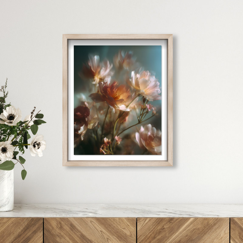 Mystic Meadow Framed Graphic Art, 46.5"H x 37.5"W, Natural Oak Shadowbox