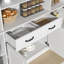 Armoire de cuisine de 180 cm de hauteur, blanche