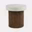 Table d'appoint [plateau antique + cadre naturel]
