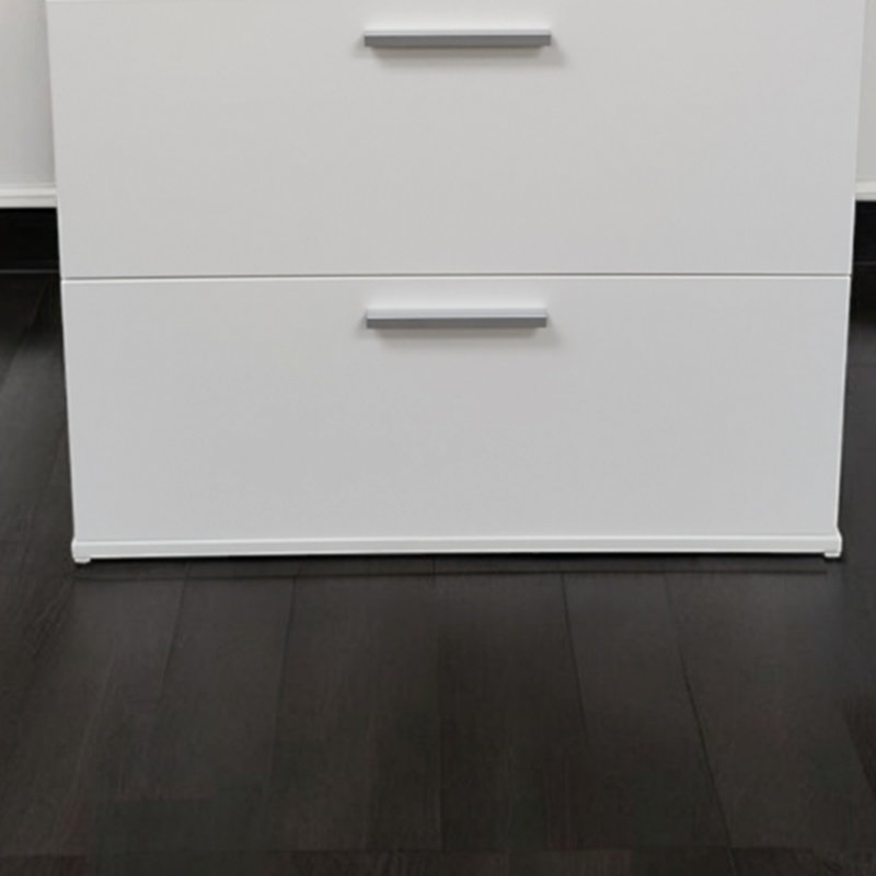 Commode blanche à trois tiroirs Morgan