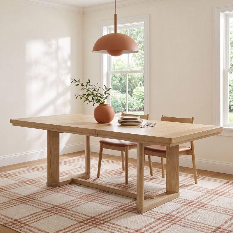 Danity 80'' Wide Dining Table with Leaf, Natural