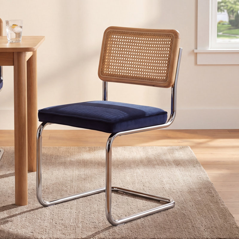 Walsh Velvet Side Chair, Sapphire Blue Velvet