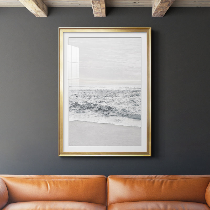 «Gentle Tides II», reproduction encadrée de qualité supérieure, Or, H 36,5 po x l 26,5 po x P 1 po
