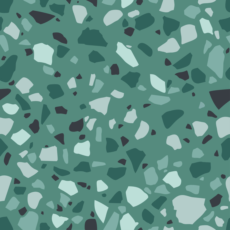 Terrazzo Floor Abstract - Wrapped Canvas Print, 30cm H x 30cm W x 3.8cm D
