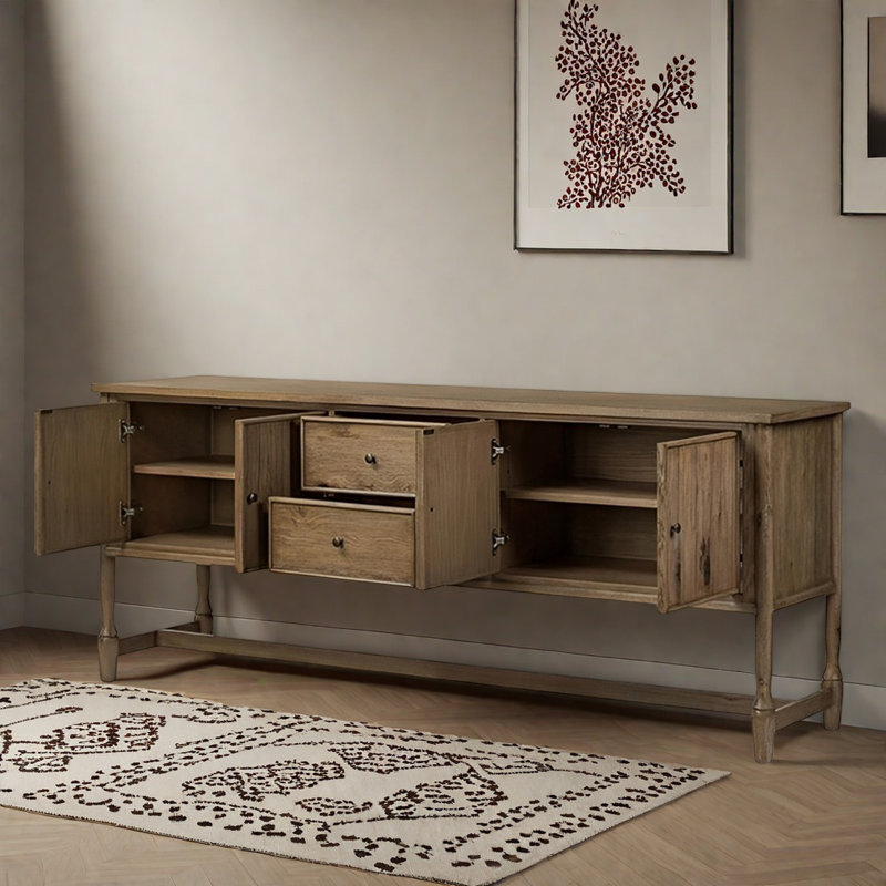 Rustic Retro Multifunctional Console Table, Brown