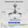 Jorcina 42" Colourful Bluetooth Crystal Ceiling Fan Light with Remote Control and Music Player