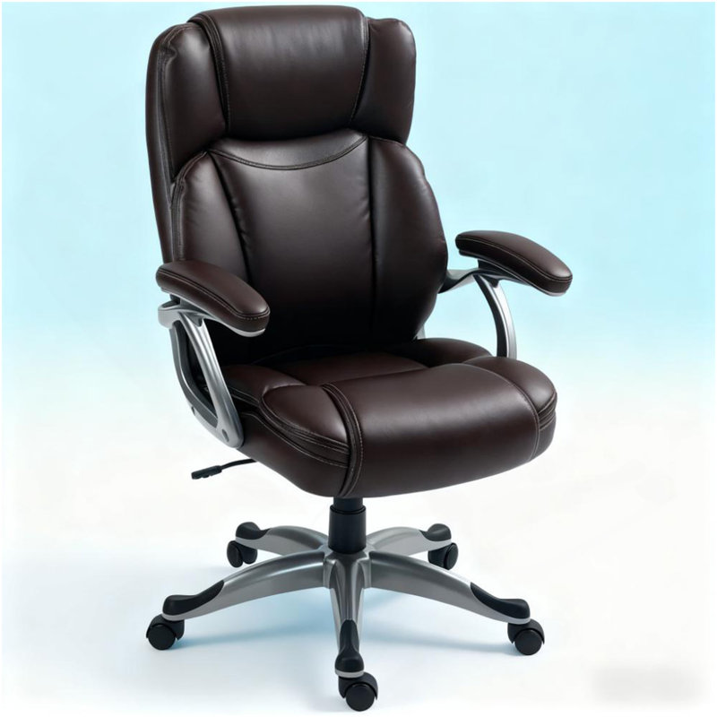 Fauteuil de direction haut de gamme à roulettes pivotantes en cuir de qualité supérieure avec design ergonomique, réglable et confortable pour le bureau personnel
