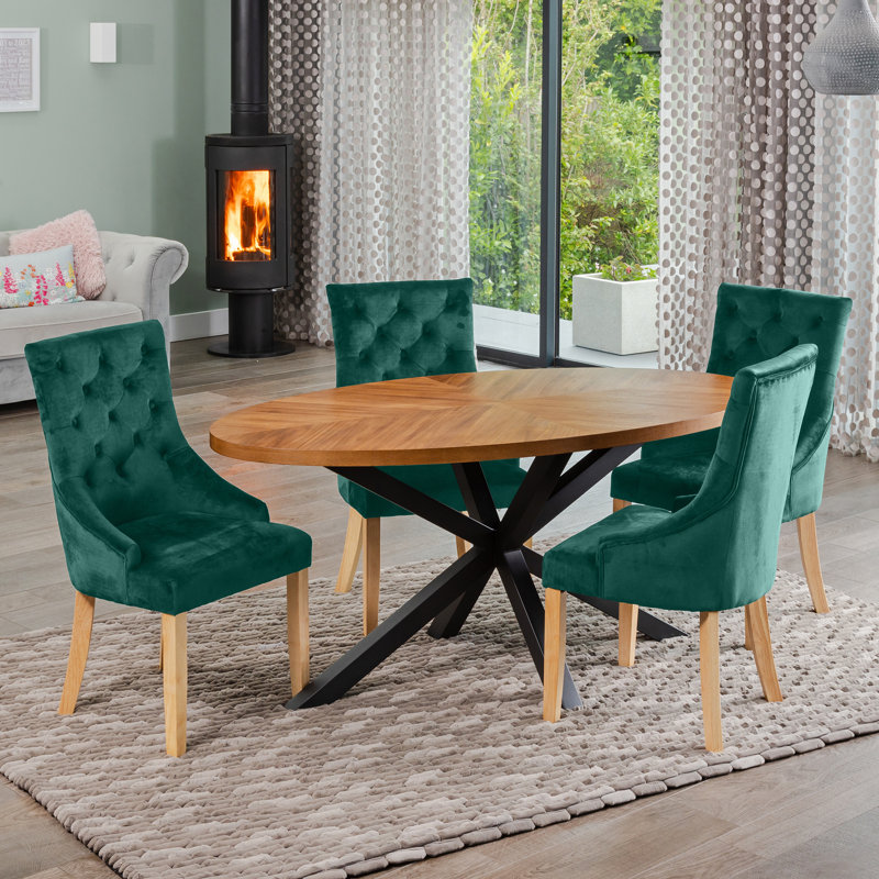 Soderquist 4 - Person Dining Set, Green
