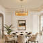 35.4" 12-Light Dimmable Drum Chandelier with Glass Shade-1579966213