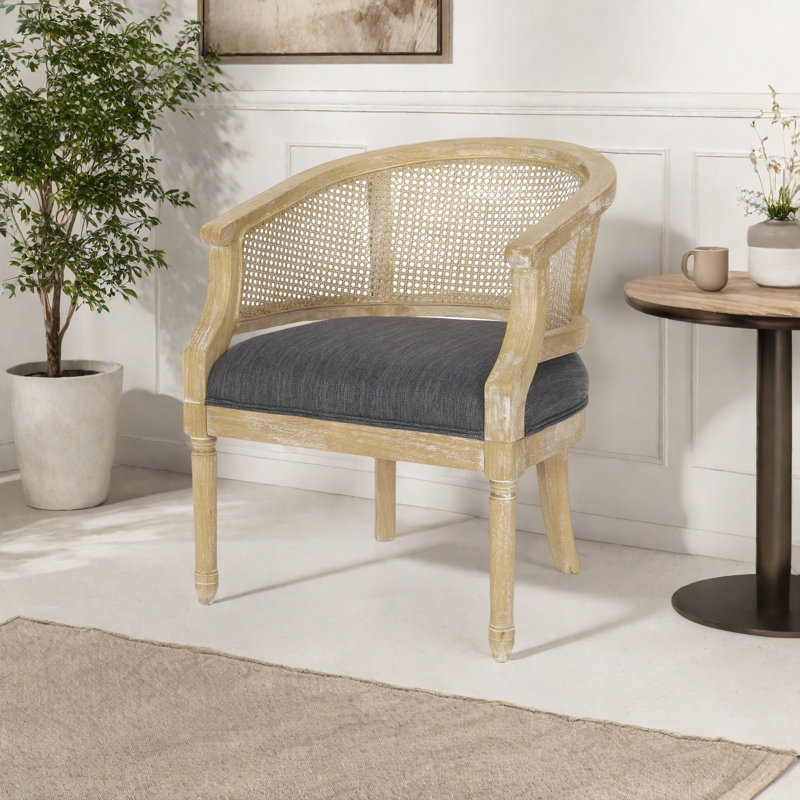 Chaise d'appoint en bois d'hévéa, Gris anthracite