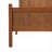Shaker Farmhouse Style Queen Size Platform Bed, Solid Wood Construction with Warm Brown Wood Grain Finish-1921383354-1921383357