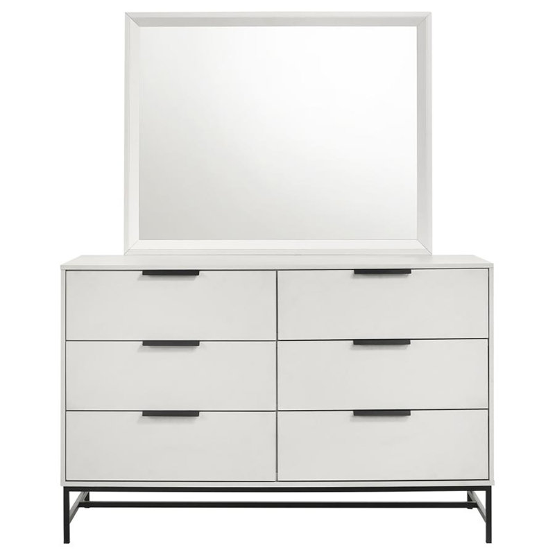 Commode 6 tiroirs avec miroir Kerns