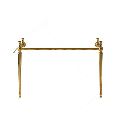 Pied de meuble-lavabo autoportant 48 po, sans lavabo et robinet, sans couvercle et drain, or