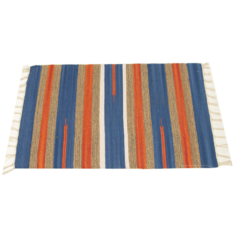Lauren Rectangle 50 cm x 80 cm Striped Hand Loomed Kilim Area Rug