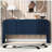 63-Inch Wave-Pattern Console Table With 4 Doors And Adjustable Shelf,Curved Design Sofa Table Behind Couch,Rustic Narrow Entryway Table For Living Room, Foyer And Hallway-1536735832
