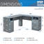 Bureau d'ordinateur en L Aspasia