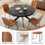 Ensemble 5 pièces de 4 chaises et table de salle à manger ronde Morden-650330900-673687649