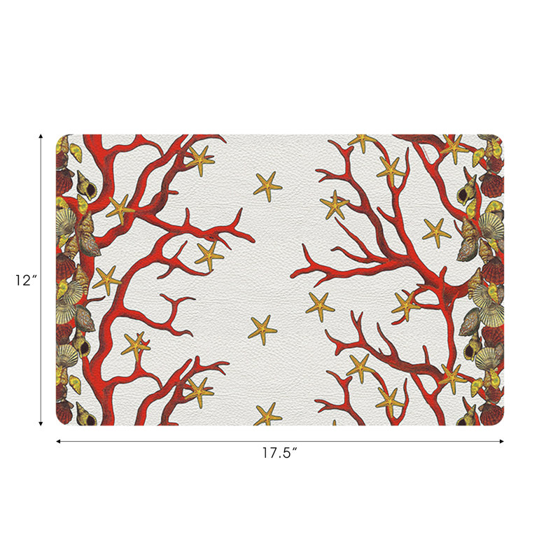 Vegan Leather Rectangle Placemats