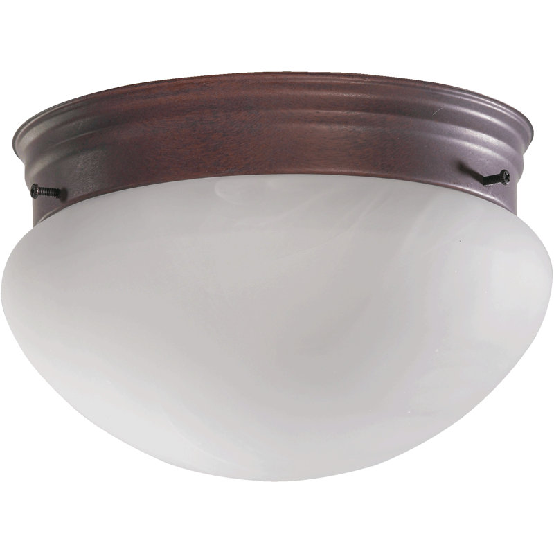 Brea Flush Mount, 5.75" H x 9.75" W x 9.75" D, Oiled Bronze