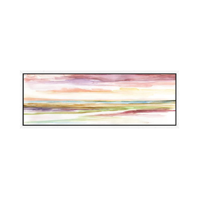 Spectrum Sunset II by Nan - Panoramic Print on Canvas, White Framed, 152.4 cm H x 50.8 cm W
