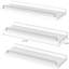 3 tablettes flottantes, blanc / gris
