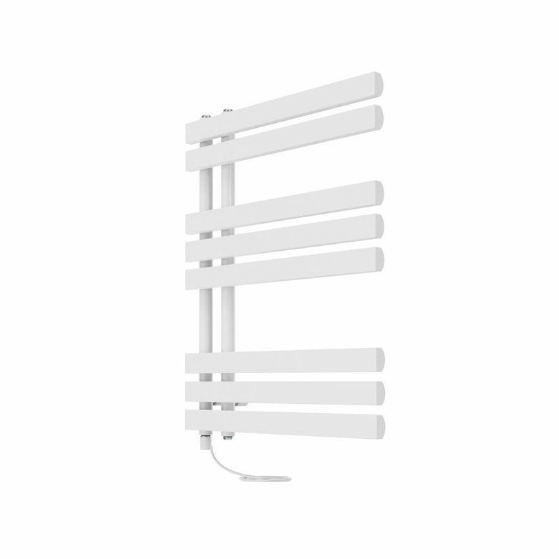 Azueta Designer Towel Rail Heated Towel Rails, White, 80cm H x 60cm W x 7.35cm D