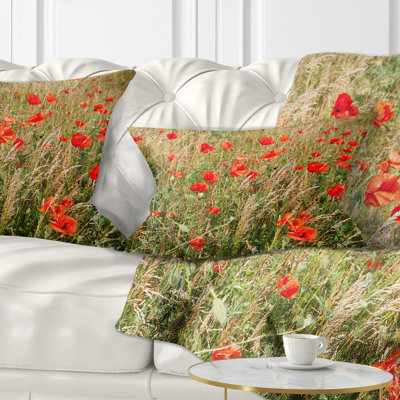Coussin décoratif avec pleins de fleurs