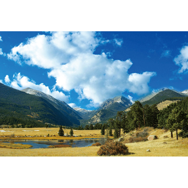 «Majestic Mountain Serenity», art mural sur toile, H 24 po x l 36 po