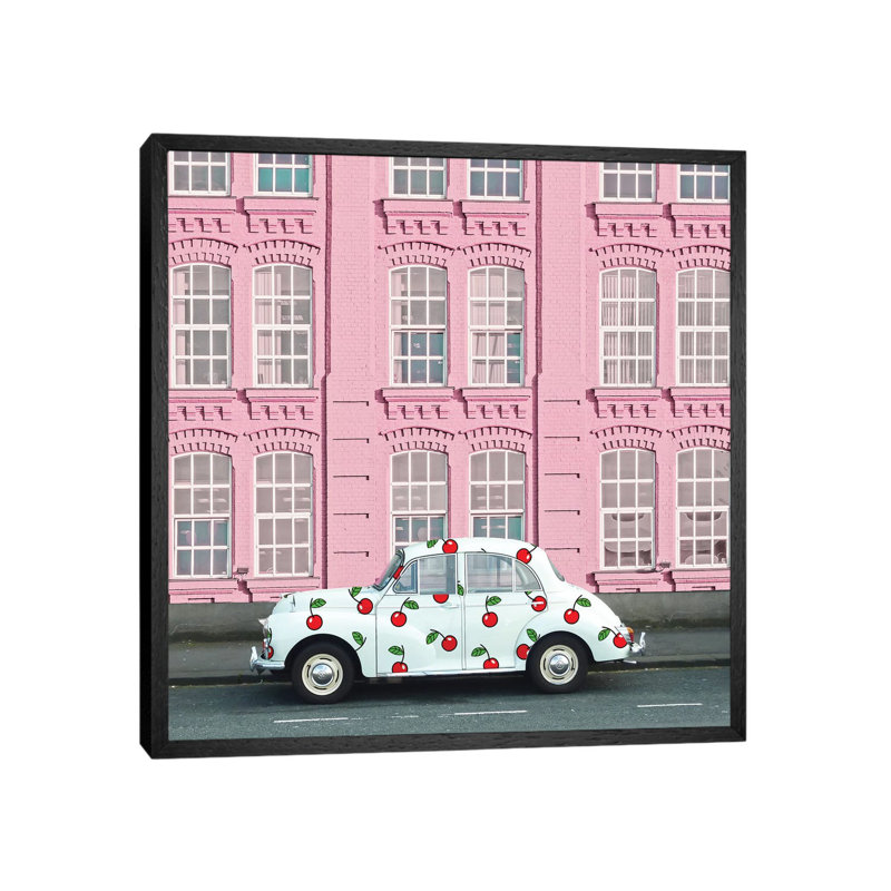 Cherry Street by Erin Summer - Print on Canvas, Black Framed, 66.04cm H x 66.04cm W x 3.81cm D