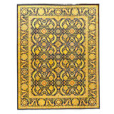 High-Quality Hand-Knotted Black Area Rug